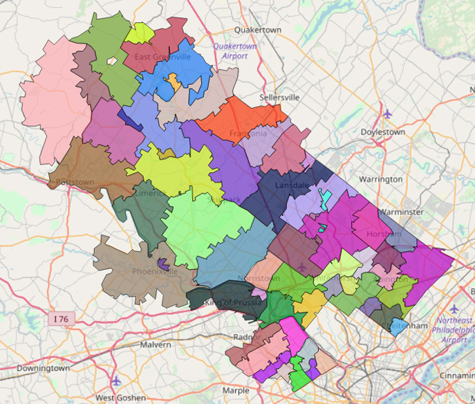 Montgomery County Boundary Map